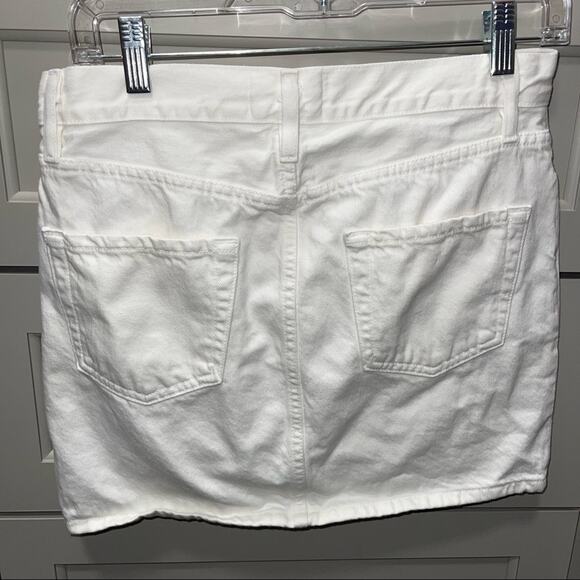 FRAME Le Mini Denim Skirt Blanc White 26 - Picture 4 of 6